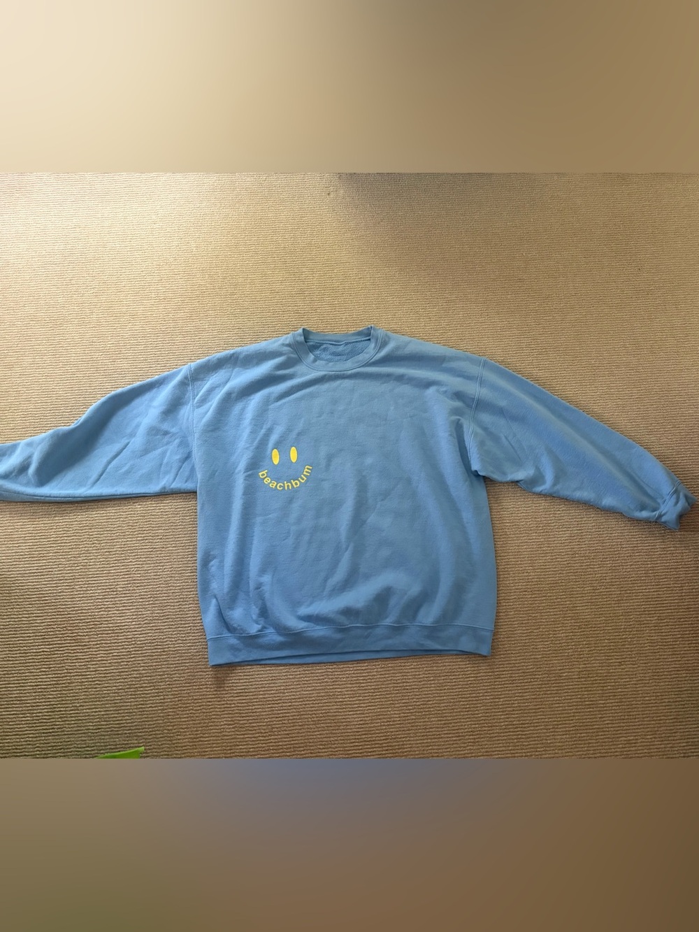 Blue Smiley Crewneck Sweatshirt - Beachbum Surf Company xl